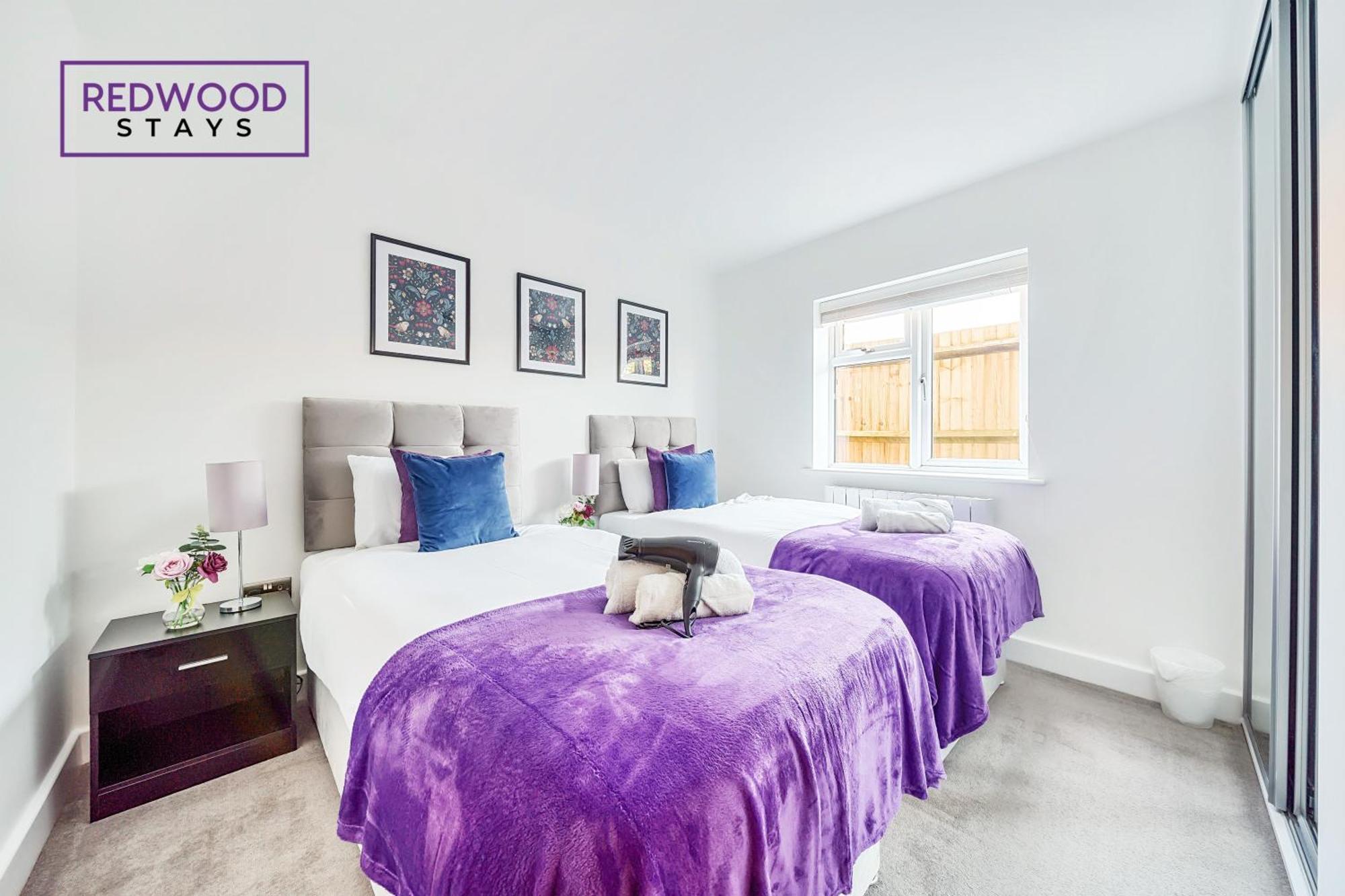 Modern Serviced Apartments For Contractors & Families With Free Parking, Wifi & Netflix By Redwood Stays Basingstoke Buitenkant foto
