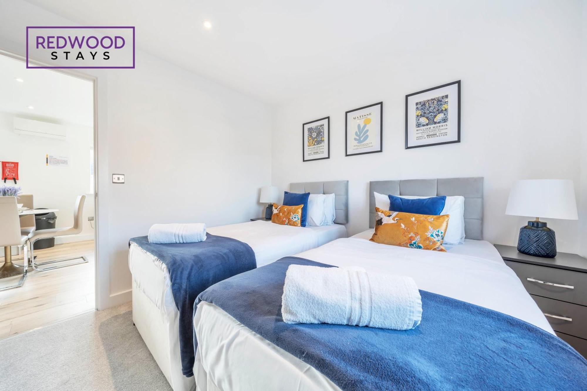 Modern Serviced Apartments For Contractors & Families With Free Parking, Wifi & Netflix By Redwood Stays Basingstoke Buitenkant foto